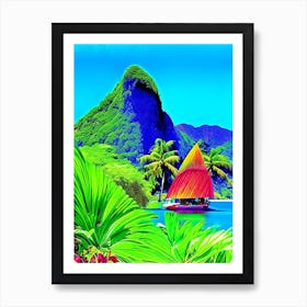 Nuku Hiva French Polynesia Pop Art Photography Tropical Destination Art Print