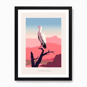 Minimalist California Condor 2 Bird Poster Art Print