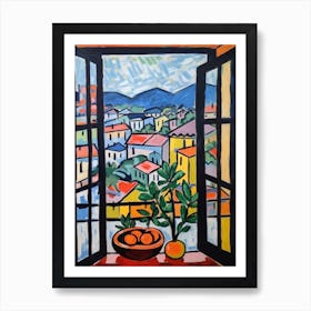 Window Seoul South Korea In The Style Of Matisse 4 Art Print