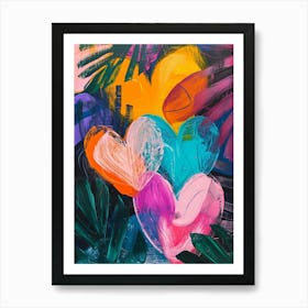 Heart Brushstrokes 1 Art Print