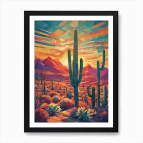 Arizona Cactus Art Print