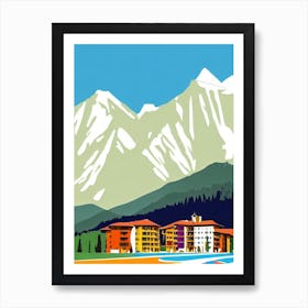 Selva Val Gardena 2, Italy Midcentury Vintage Skiing Poster Art Print