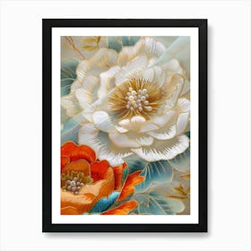 Asian Flowers Art Print