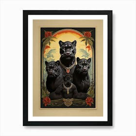 Black Panther Family art print Art Print