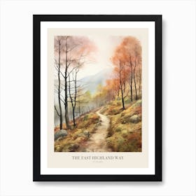 The East Highland Way Scotland Uk Trail Poster Art Print