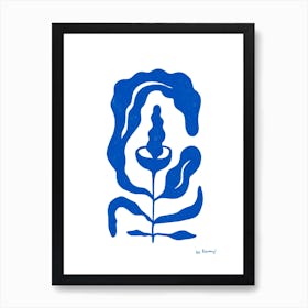 Blue Flower Collection 4 Art Print