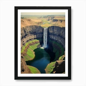 Palouse Falls State Park Retro Park 10 Art Print