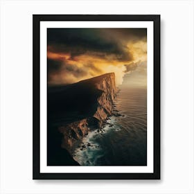 Stormy Sky Over A Cliff Art Print