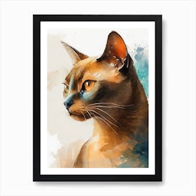 Siamese Cat animal Art Print