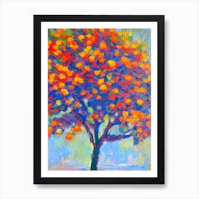 American Elm tree Abstract Block Colour Art Print
