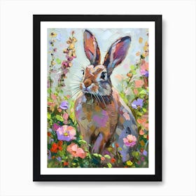 Polish Rabbit Painting 1 Art Print