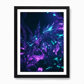 Purple Crystals Art Print