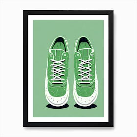 Pair Of Shoes On A Solid Background Minimalistic Vector Art, 1263 Art Print