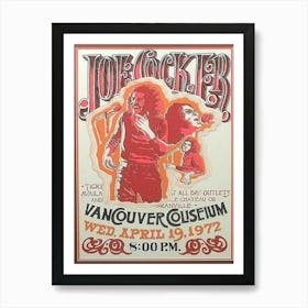 Monyanjm Joe Cocker 1972 Vancouver Canvas Poster Art Print