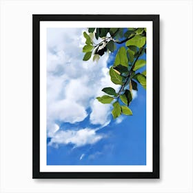 Blue Sky With Clouds 1 Art Print