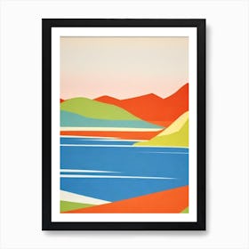 Rodney Bay Beach St Lucia Midcentury Art Print