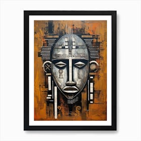 Tribal Echoes: African Mask Symphonies Art Print