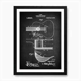 Guitar Gifts Acoustic Guitar Guitar Decor Guitar Wall Decor Guitar Poster Guitar Blueprint Guitar Patent Print Mg9911 Art Print