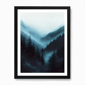 Misty Mountains 1 Art Print