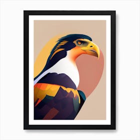 Crested Caracara Pop Matisse 2 Bird Art Print