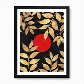 Golden Leaves Art Print