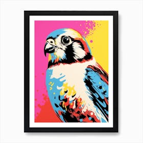 Andy Warhol Style Bird American Kestrel 1 Art Print