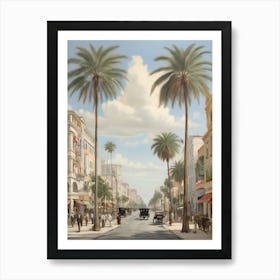 Palm Tree Street Art Print