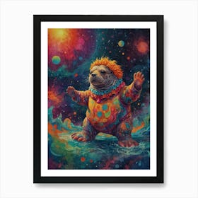 Seal In Space 1 Art Print