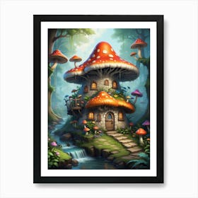 Fairy House In The Forest Art Print