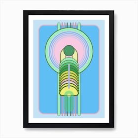 This Is The Thing Blue Green Geometric Abstract Art Print