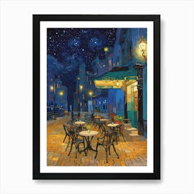 Starry Night Cafe Art Print