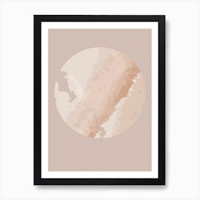 Beige Abstract Painting Art Print