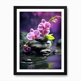 Orchids In Water 1 Art Print