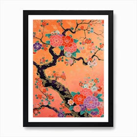 Great Japan Hokusai Japanese Flowers 17 Art Print