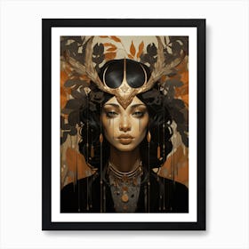 Ebony And Gold Art Print