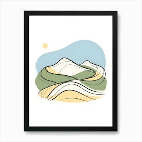 Landscape With Mountains 1 Art Print