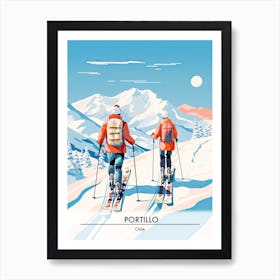 Portillo   Chile, Ski Resort Poster Illustration 2 Art Print