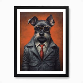 Gangster Dog Miniature Schnauzer 2 Art Print