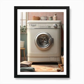 Vintage Washing Machine 3 Art Print