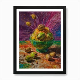 Pistachios In A Bowl 3 Art Print