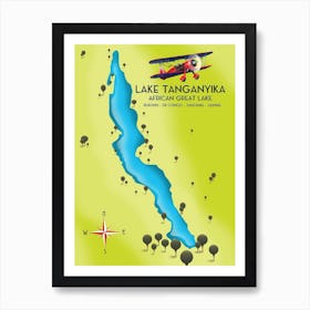 Lake Tanganyika African Great Lake Art Print