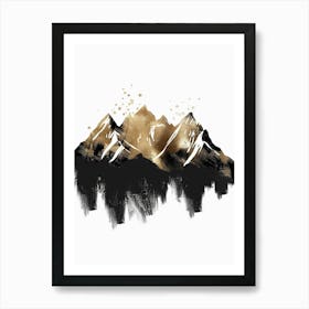 Gold Mountains Canvas Print 4 Art Print