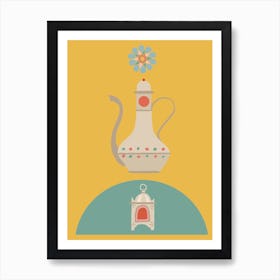 Middle Eastern Tea Print Yellow Art Print