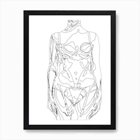 Abstract Geometric Sexy Woman (61) 1 Art Print