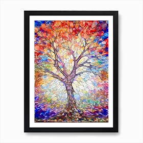 Tao Of Life Fresco Tree Art Print