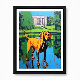 A Painting Of A Dog In Kew Gardens, United Kingdom In The Style Of Pop Art 02 Art Print