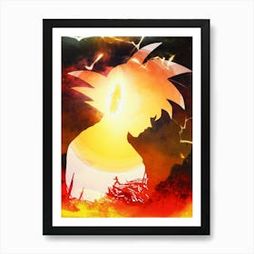 Anime Negative Space ― My Fight Goku Art Print