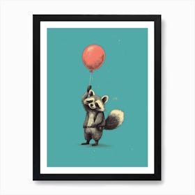 Raccoon Blowing A Bubble 1 Poster