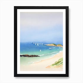 Blackpool Sands, Devon Watercolour Poster