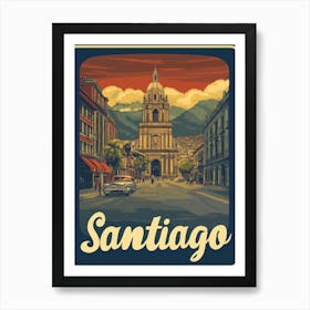 Aihrgdesign A Classic 1960s Travel Poster For Santiago Poster